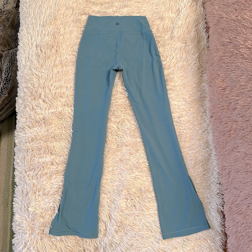 Athleta Girl Blue Transcend Crossover Bootcut Leggings Size 8-10